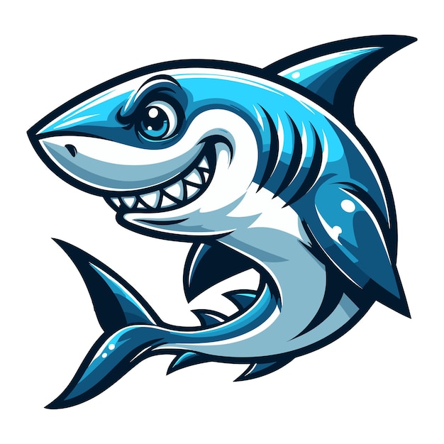 cartoon shark vector illustration