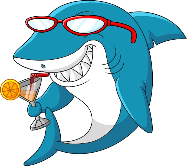 Vector cartoon shark