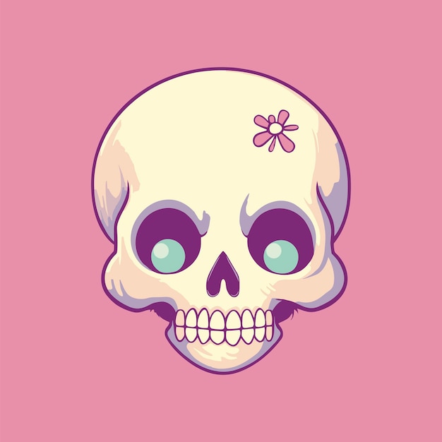 Vector cartoon skull design a whimsical approach