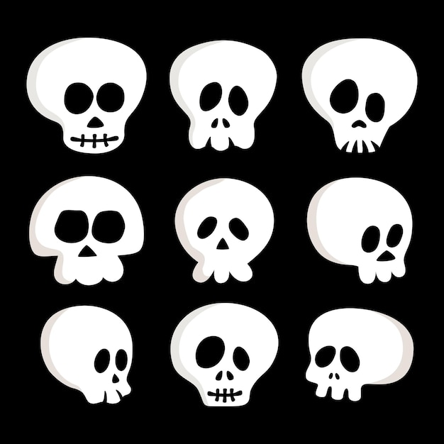 cartoon skull illustration vector