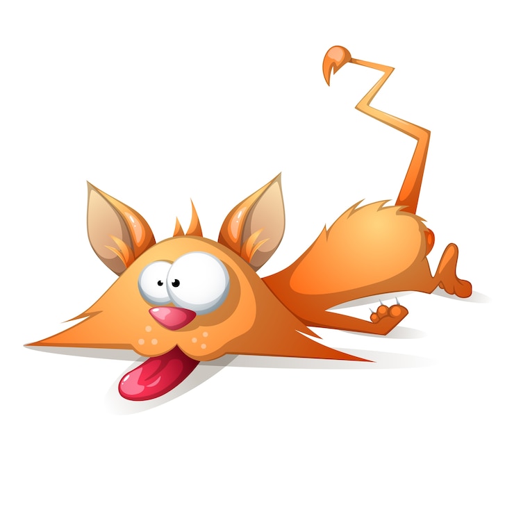 Vector cartoon slaperige kat