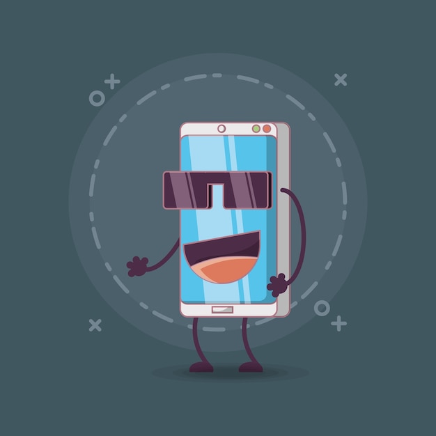 cartoon smartphones design