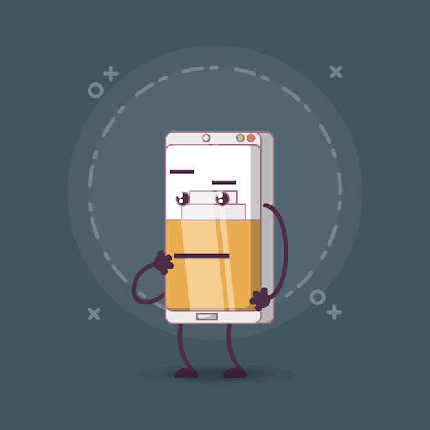 cartoon smartphones design
