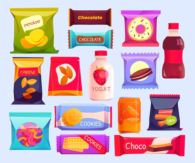 Vector cartoon snack collectie