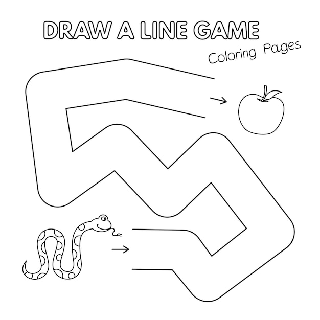 Cartoon Snake Coloring Book Game voor kinderen