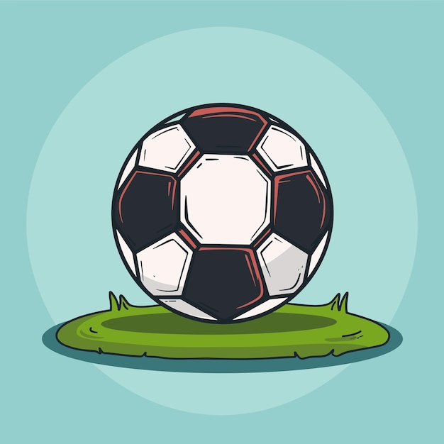 Cartoon soccer ball illustration football clip art vector design