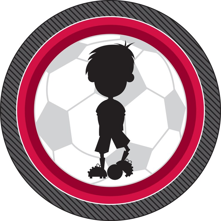 シルエット スポーツ イラスト漫画サッカー フットボール選手