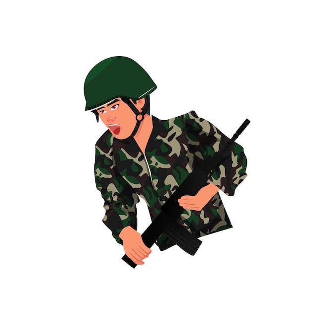 カートゥーン・ソルジャー・イン・アクション イラスト