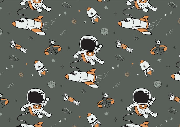 cartoon space pattern