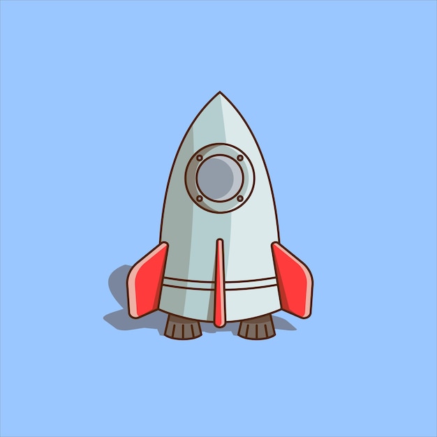 Vector cartoon spaceship vector illustration