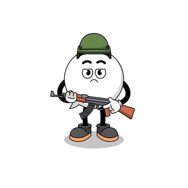 Cartoon of speech bubble soldier