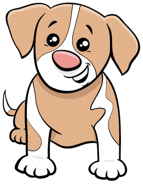 Cartoon spotted puppy comic animal character