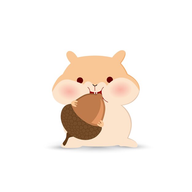 Vector cartoon squirrel vector illustration design