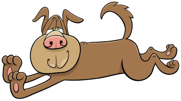Мультфильм растяжка собака комический персонаж животных