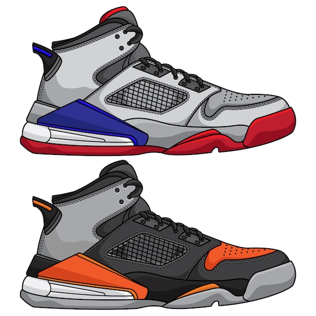 Vector cartoon style basketball shoe icon