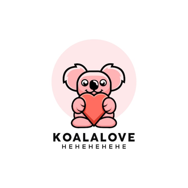 Illustrazione di koala carino stile cartone animato
