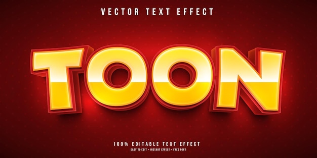 Cartoon style editable 3d text effect