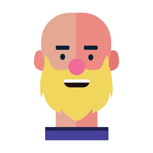 Cartoon style emoji character. boy profile photo icon, man portraits. user photo.