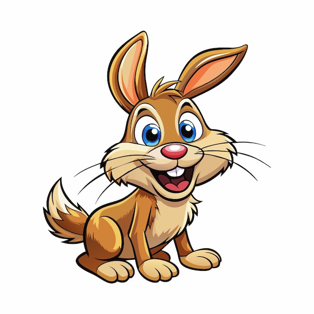 Vector a cartoon style funny hare best for story book and tshirt design