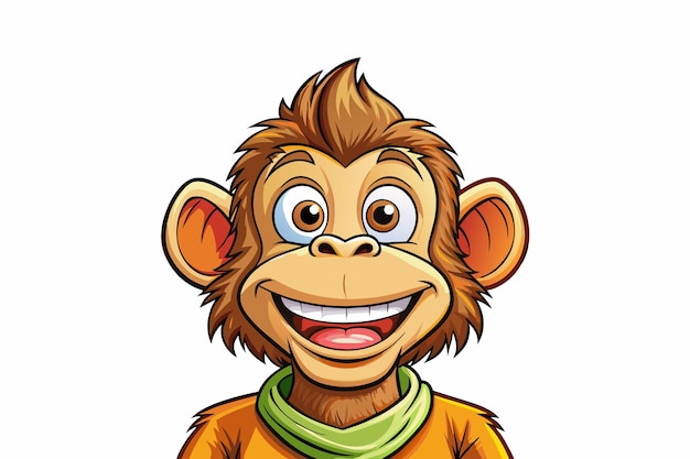 Vector a cartoon style surprised monkey best for story book and tshirt design