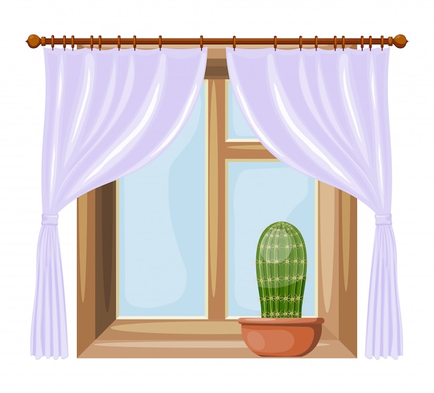 Vector cartoon style windows