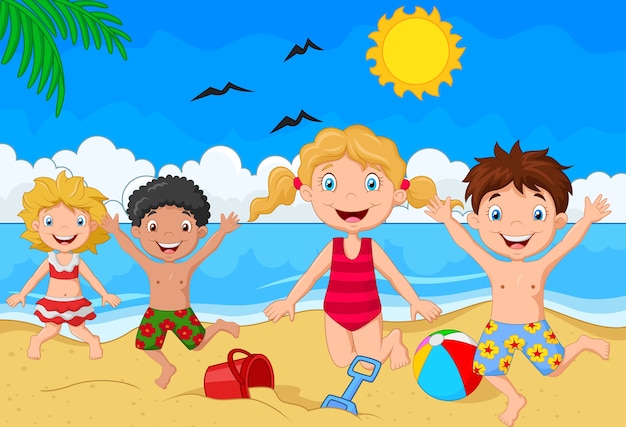 Vector cartoon summer day