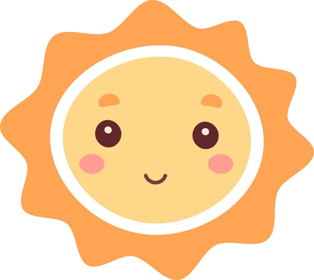 Vector cartoon sun character