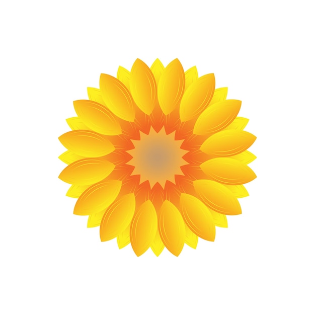 Cartoon sunflower icon. Plant floral design. Spring floral pattern. Vector illustration. stock image