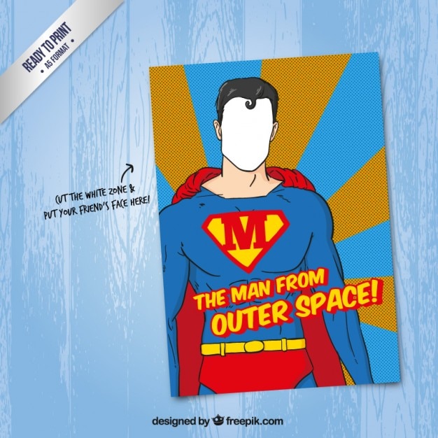 Cartoon superman card