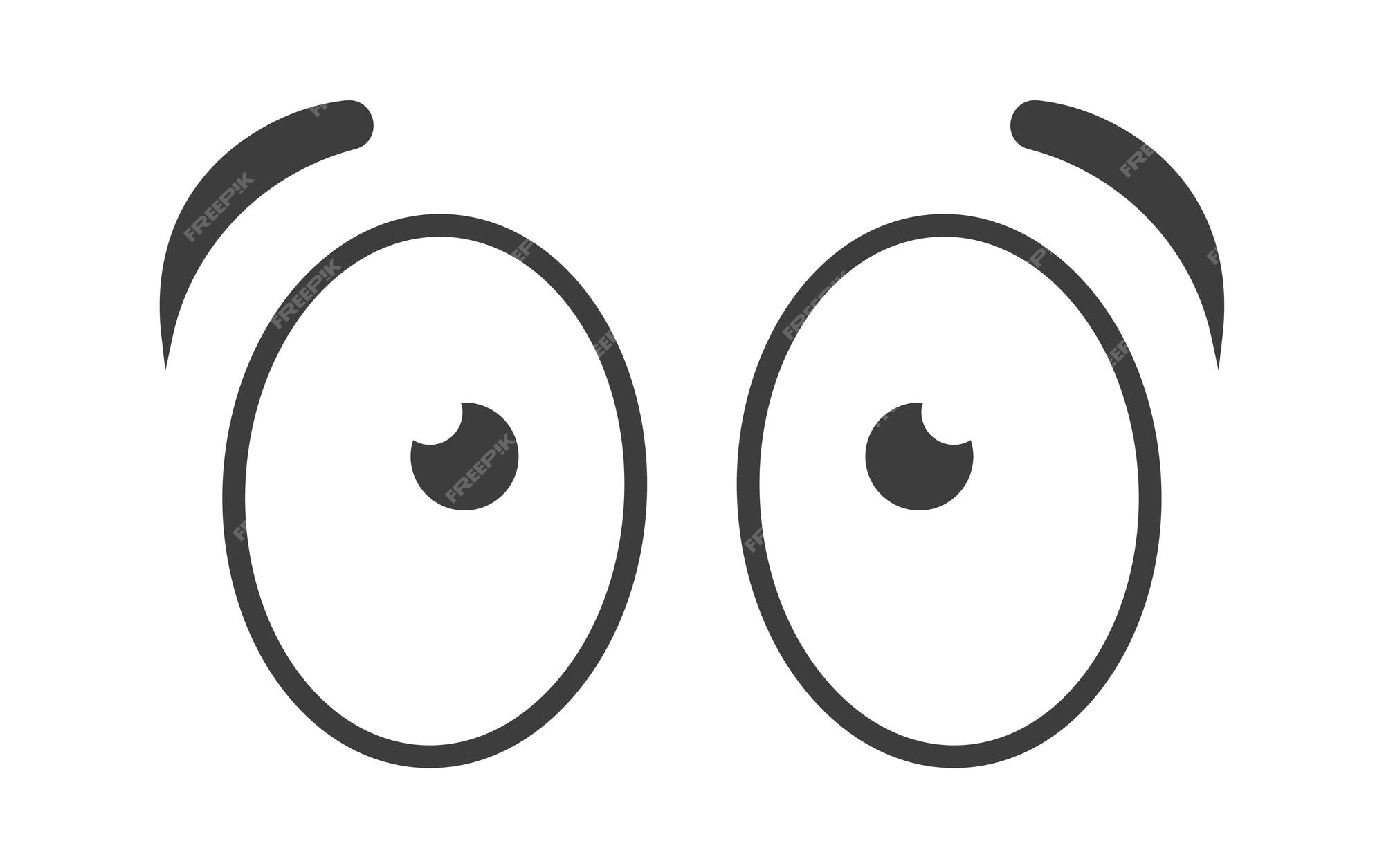 Premium Vector Cartoon Surprised Eyes Vector Illustration