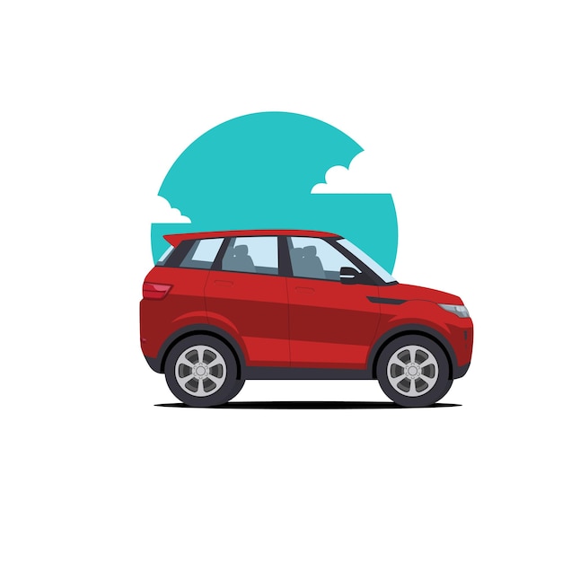 Cartoon suv car vector illustration