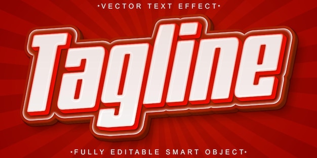 Cartoon Tagline Vector Volledig bewerkbaar Smart Object Text Effect