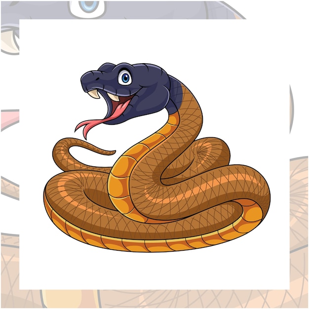 Cartoon taipan slang mascotte personage ontwerp