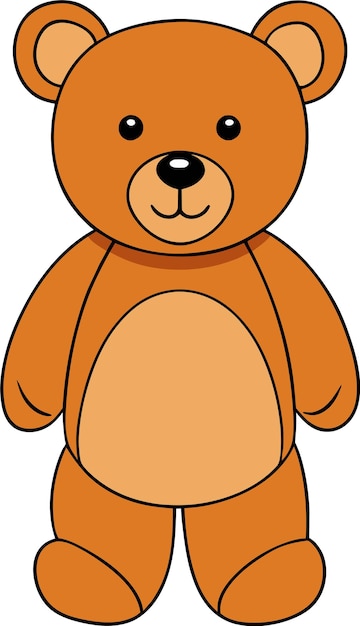 Vector cartoon teddybeer staande vector stijl