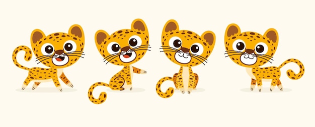 Cartoon tekening van een cheeta