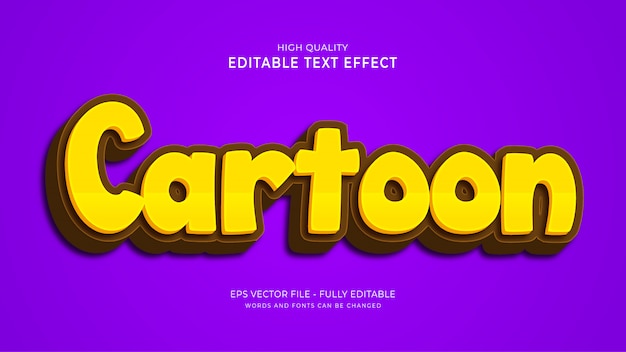 Vector cartoon teksteffect, bewerkbaar spel tekststijleffect