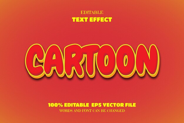 Vector cartoon text editable font effect