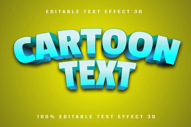 Vector cartoon text editable text effect 3d emboss cartoon style