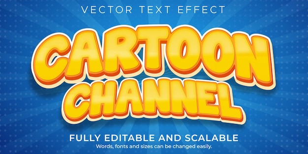 Cartoon text effect, comic editable text style