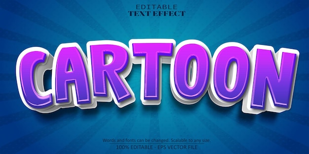 Cartoon text effect editable comic text style