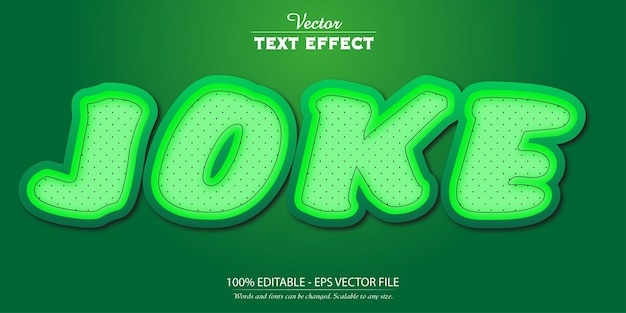 Cartoon text effect editable green color text style