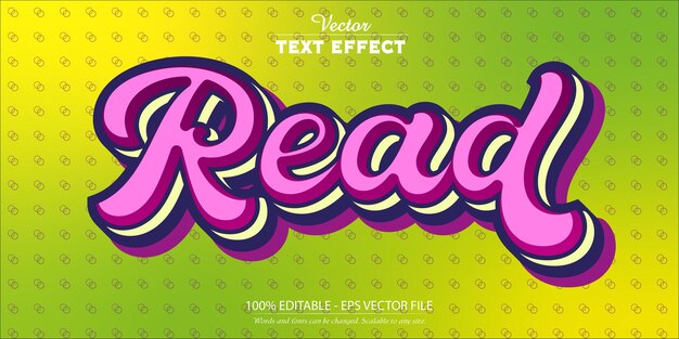 Cartoon text effect editable multicolor and colorful text style