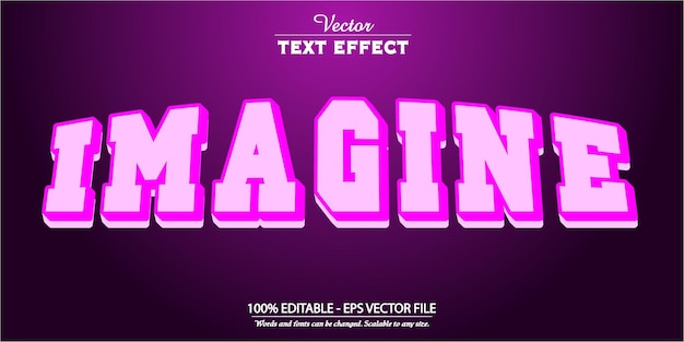 Cartoon text effect editable pink color text style