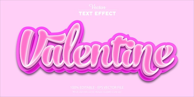 Cartoon text effect editable pink color text style