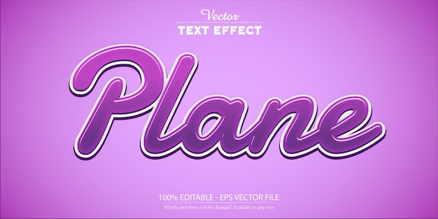 Cartoon text effect editable place pink and purple color text style