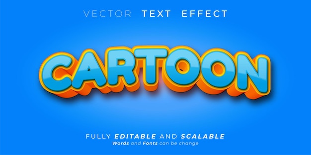 Cartoon text effect, editable three dimension comic text style