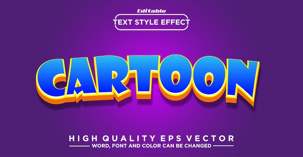 Cartoon text style effect editable