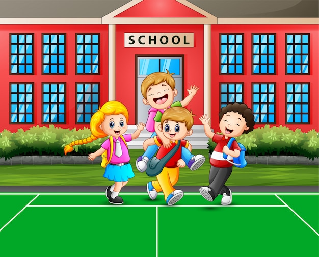 Мультфильм дети едут домой после школы