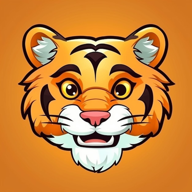Cartoon Tiger gezicht clipart Vector Design