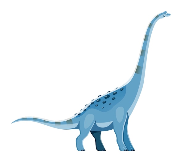 Vector cartoon titanosaurus dinosaur comical character